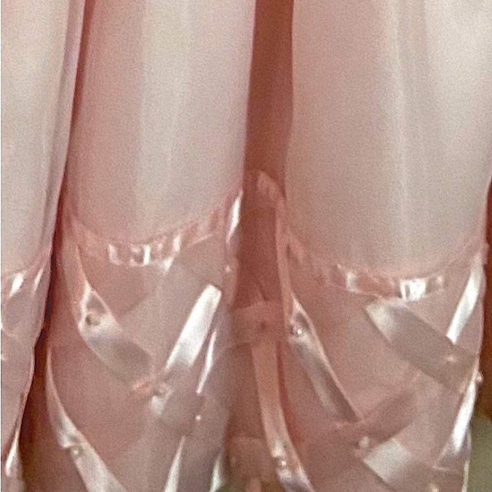 AMERICAN PRINCESS Elegant Soft~Pink Pearl~Accents Special~Occasion Dress Size 8 - Picture 5 of 5